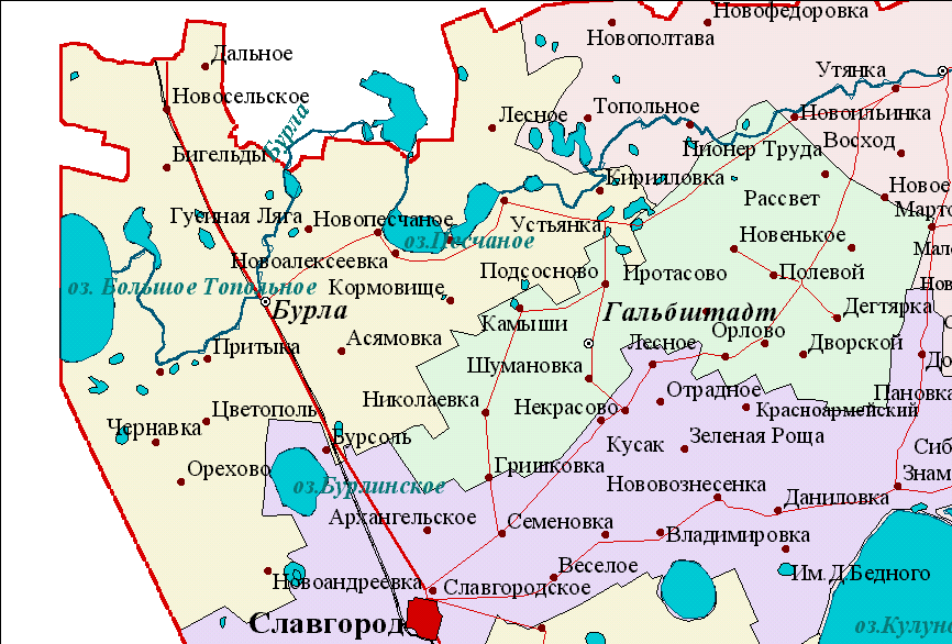 Карта алтайского края расстояния